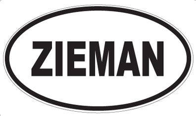 ZIEMAN - Oval Magnet