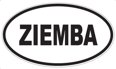 ZIEMBA - Oval Magnet