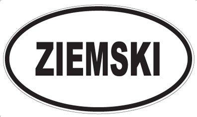 ZIEMSKI - Oval Sticker
