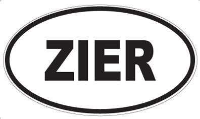 ZIER - Oval Sticker