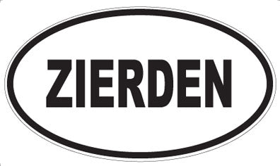 ZIERDEN - Oval Sticker
