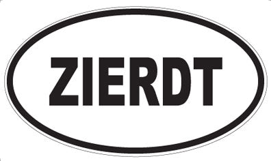 ZIERDT - Oval Sticker