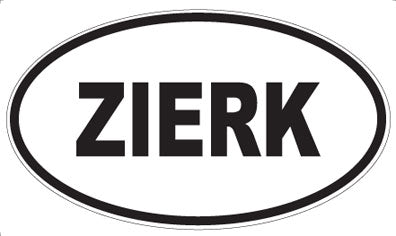 ZIERK - Oval Sticker