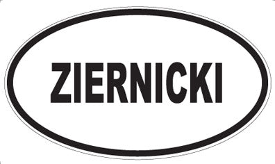 ZIERNICKI - Oval Magnet