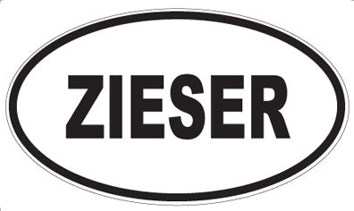 ZIESER - Oval Sticker