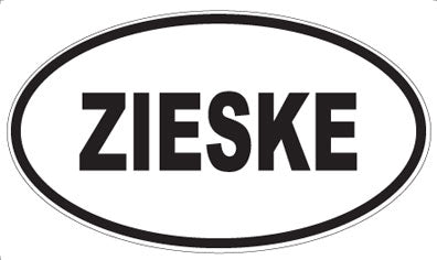ZIESKE - Oval Sticker