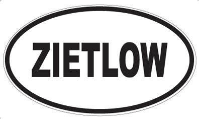 ZIETLOW - Oval Magnet