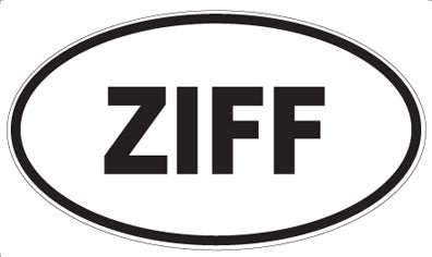 ZIFF - Oval Sticker