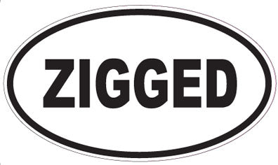 ZIGGED - Oval Sticker