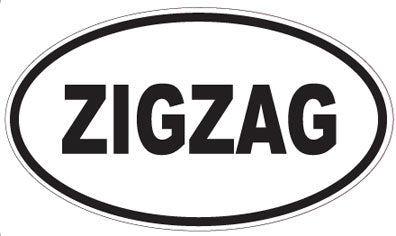 ZIGZAG - Oval Sticker