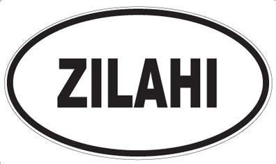 ZILAHI - Oval Sticker