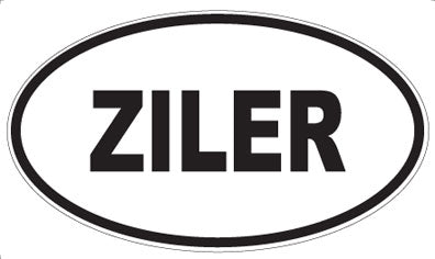 ZILER - Oval Sticker