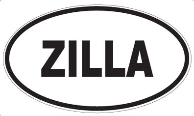 ZILLA - Oval Sticker