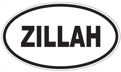 ZILLAH - Oval Sticker