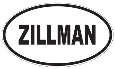 ZILLMAN - Oval Sticker