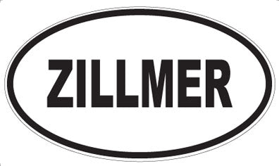 ZILLMER - Oval Sticker