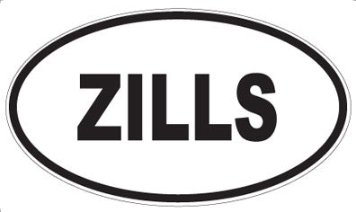 ZILLS - Oval Sticker