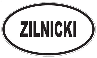 ZILNICKI - Oval Sticker