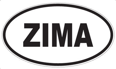 ZIMA - Oval Sticker