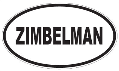 ZIMBELMAN - Oval Sticker