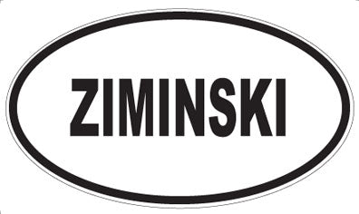 ZIMINSKI - Oval Sticker