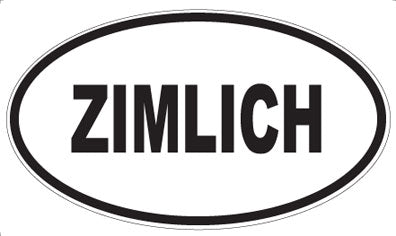 ZIMLICH - Oval Sticker