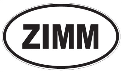 ZIMM - Oval Sticker