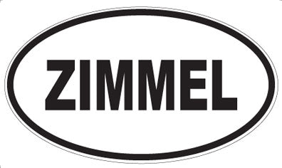 ZIMMEL - Oval Sticker