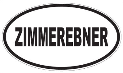 ZIMMEREBNER - Oval Magnet