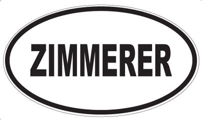 ZIMMERER - Oval Magnet