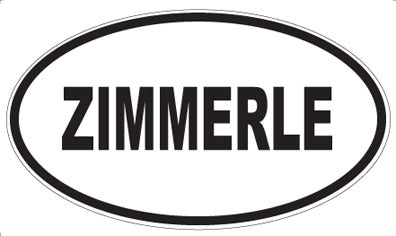 ZIMMERLE - Oval Magnet