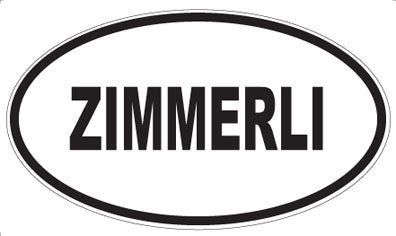 ZIMMERLI - Oval Sticker