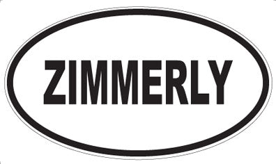 ZIMMERLY - Oval Sticker