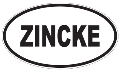ZINCKE - Oval Sticker