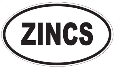 ZINCS - Oval Sticker