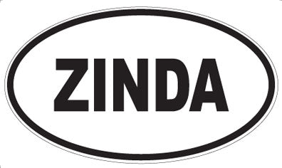 ZINDA - Oval Sticker