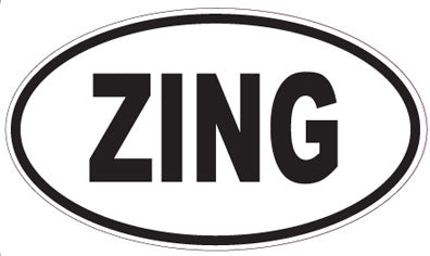 ZING - Oval Sticker
