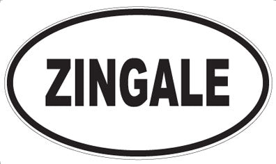 ZINGALE - Oval Sticker