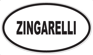 ZINGARELLI - Oval Sticker