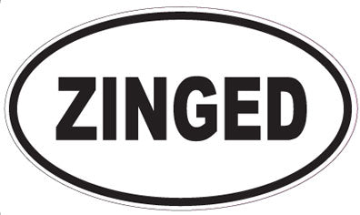 ZINGED - Oval Sticker