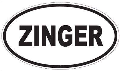 ZINGER - Oval Sticker
