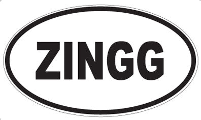 ZINGG - Oval Sticker