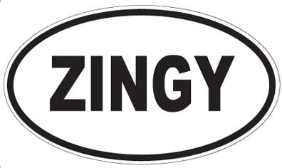 ZINGY - Oval Sticker