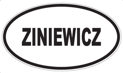 ZINIEWICZ - Oval Sticker