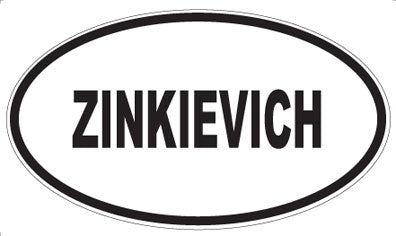 ZINKIEVICH - Oval Magnet