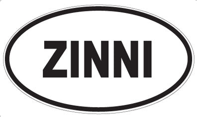 ZINNI - Oval Sticker