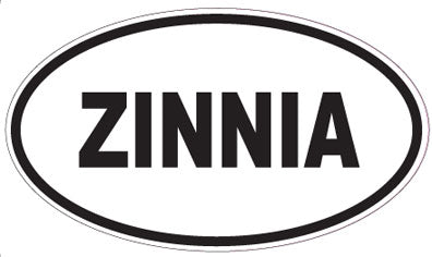 ZINNIA - Oval Sticker