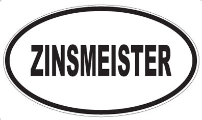 ZINSMEISTER - Oval Sticker