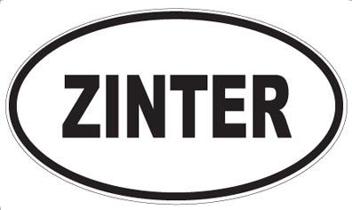 ZINTER - Oval Sticker
