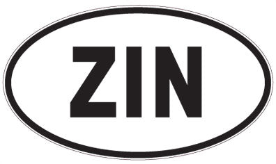ZIN - 3 Letter Initials Oval Magnet